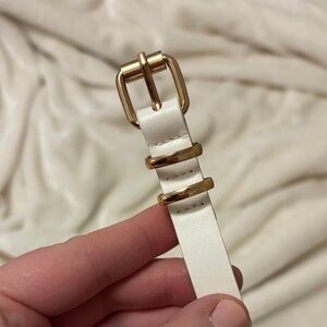 Elegant White and Gold Women's Belt